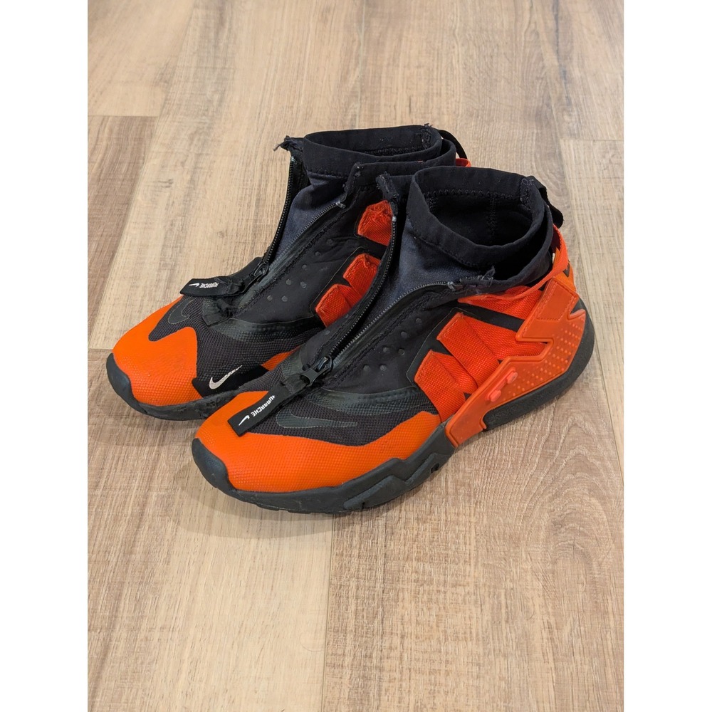 Nike Air Huarache Gripp Team Orange Black Mens 8.5 AO1730-001 2018 High Top